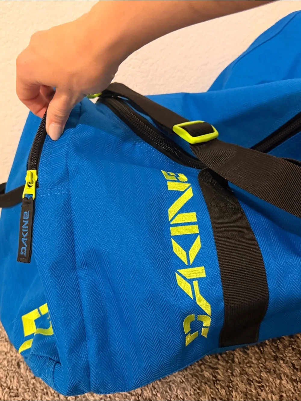 Dakine Blue Men's Duffel Bag with Black Straps